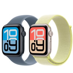 Apple Watch SE 3, 40 mm, Solo Loop (полуночный черный/синий), размер S/M