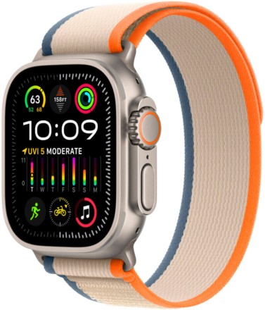 Часы Apple Watch Ultra 2 GPS + Cellular, 49 мм ремешок Trail (оранжевый/бежевый), размер M/L