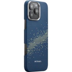 Чехол для iPhone 16 Pro Pitaka StarPeak Tactile Woven case (Milky Way Galaxy)